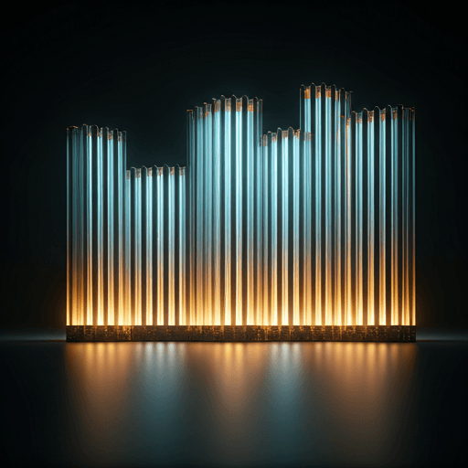 Illuminated vertical light installation